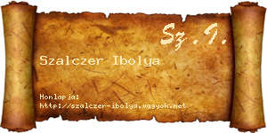 Szalczer Ibolya névjegykártya